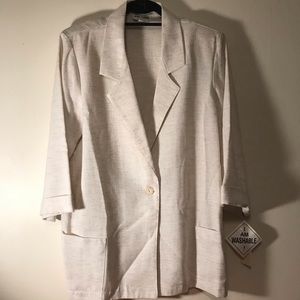 Jacket/Blazer Cream Colored L NWT